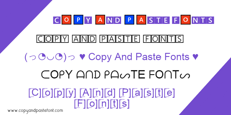 Copy paste font